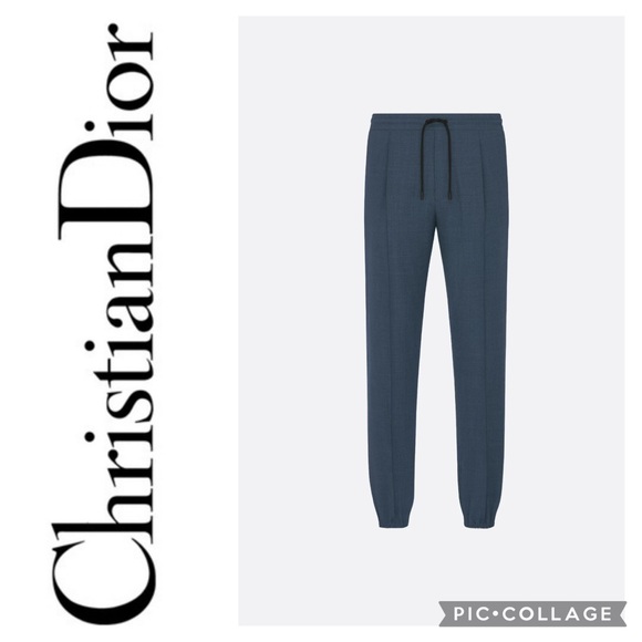 Christian Dior Tailored Joggers Pants Blue Sz Large - Picture 1 of 9